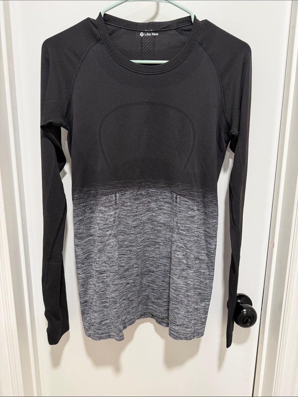 Lululemon Black to Gray Ombre Long Sleeve Swiftly Top